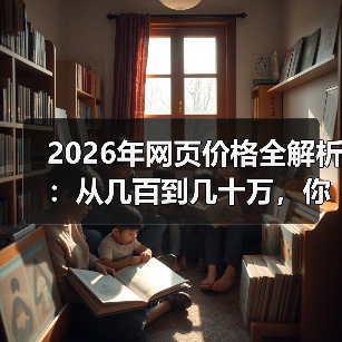 2026年网页价格全解析：从几百到几十万，你的预算该放哪？