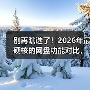 别再瞎选了！2026年最硬核的网盘功能对比，看完省下3年冤枉钱（图2）