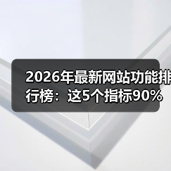2026年最新网站功能排行榜：这5个指标90%的人看错了（图3）