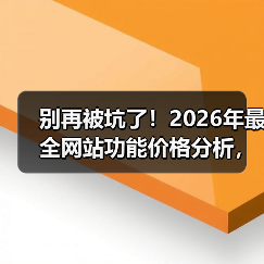 别再被坑了！2026年最全网站功能价格分析，看完省下3万块（图3）