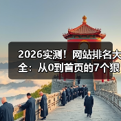 2026实测！网站排名大全：从0到首页的7个狠招（图3）