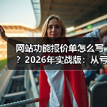 网站功能报价单怎么写?2026年实战版:从亏钱到溢价300%的报价心法(图1) 网站功能报价单怎么写?2026年实战版:从亏钱到溢价300%的报价心法(图1)