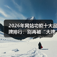 2026年网站功能十大品牌排行:别再被“大牌”割韭菜了!(图2) 2026年网站功能十大品牌排行:别再被“大牌”割韭菜了!(图2)