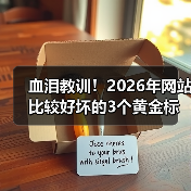 血泪教训！2026年网站比较好坏的3个黄金标准，第2个90%人搞反了（图3）