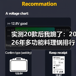 实测20款后我跪了：2026年多功能料理锅排行榜第一名是它