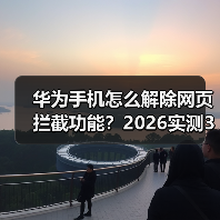 华为手机怎么解除网页拦截功能？2026实测3种方法