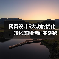 网页设计5大功能优化，转化率翻倍的实战秘诀