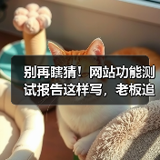 别再瞎猜!网站功能测试报告这样写,老板追着加薪(图4) 别再瞎猜!网站功能测试报告这样写,老板追着加薪(图4)