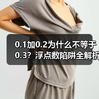 0.1加0.2为什么不等于0.3?浮点数陷阱全解析(图2) 0.1加0.2为什么不等于0.3?浮点数陷阱全解析(图2)
