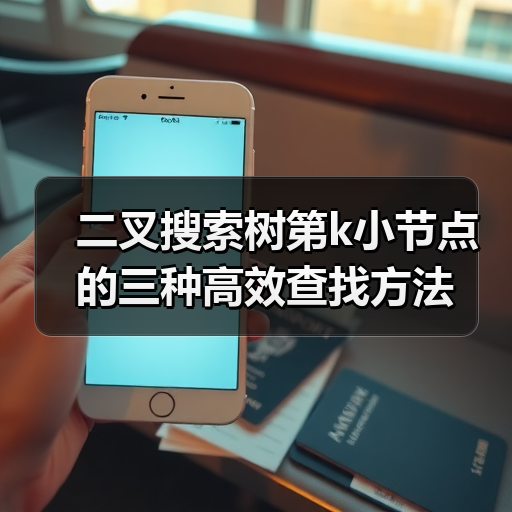 二叉搜索树第k小节点的三种高效查找方法