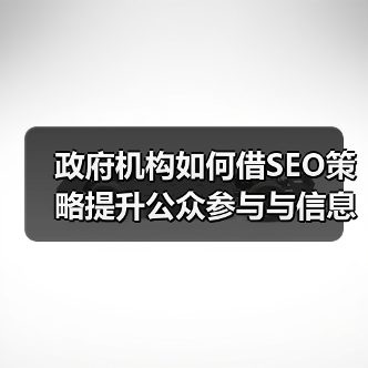 政府机构如何借SEO策略提升公众参与与信息服务效率？