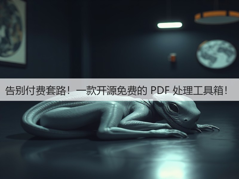 告别付费套路!一款开源免费的 PDF 处理工具箱!(图1) 告别付费套路!一款开源免费的 PDF 处理工具箱!(图1)