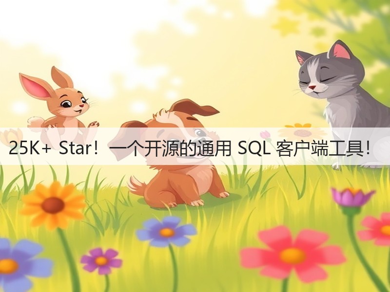 25K+ Star!一个开源的通用 SQL 客户端工具!(图1) 25K+ Star!一个开源的通用 SQL 客户端工具!(图1)