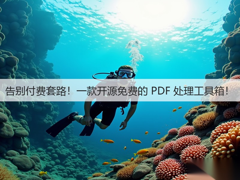 告别付费套路!一款开源免费的 PDF 处理工具箱!(图2) 告别付费套路!一款开源免费的 PDF 处理工具箱!(图2)