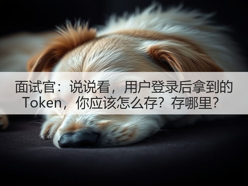 面试官:说说看,用户登录后拿到的 Token,你应该怎么存?存哪里?(图3) 面试官:说说看,用户登录后拿到的 Token,你应该怎么存?存哪里?(图3)