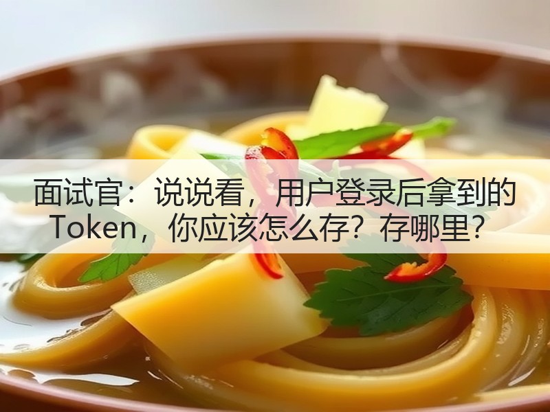 面试官:说说看,用户登录后拿到的 Token,你应该怎么存?存哪里?(图1) 面试官:说说看,用户登录后拿到的 Token,你应该怎么存?存哪里?(图1)