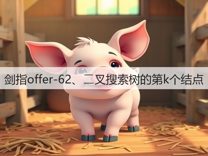 剑指offer-62、⼆叉搜索树的第k个结点(图2) 剑指offer-62、⼆叉搜索树的第k个结点(图2)